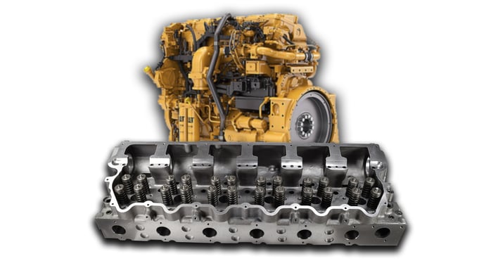CAT-C15-Cylinder-Head-And-Engine-Block
